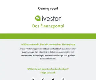 Ivestor.de(Das Finanzportal für bessere Anlageentscheidungen) Screenshot