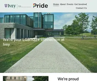 Iveypride.ca(Ivey Business School's official Pride LGBTQ+ student club) Screenshot