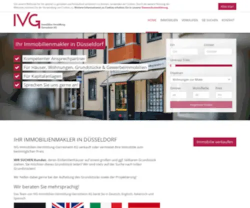 IVG-KG.de(IVG KG Düsseldorf Immobilienmakler Immobilien) Screenshot