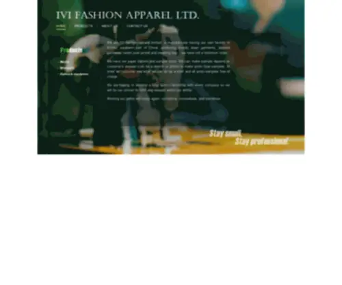 Iviapparel.com(IVI Fashion Apparel Limited) Screenshot