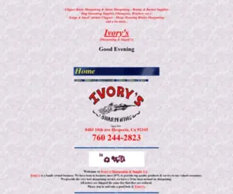 Ivory-S.com(Ivorys Sharpening & Supply Co) Screenshot