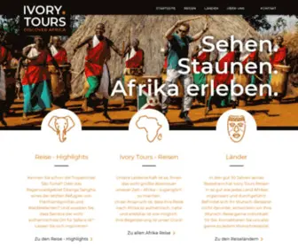 Ivory-Tours.de(Afrika Reiseveranstalter) Screenshot