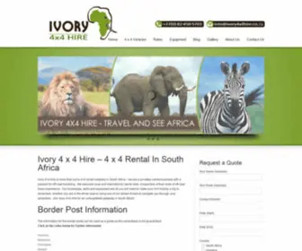 Ivory4X4Hire.co.za(4x4 Rental South Africa) Screenshot