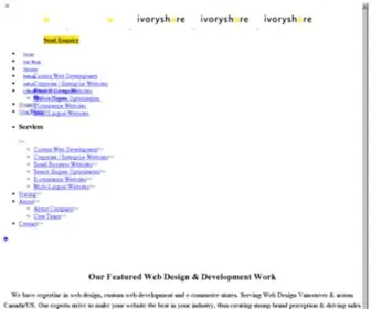 Ivoryshore.com(IvoryShore Web Design) Screenshot