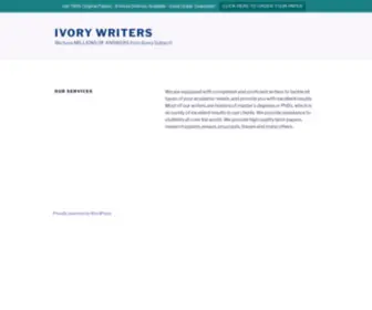 Ivorywriters.com(Our services IVORY WRITERS) Screenshot