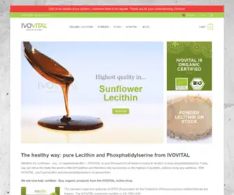 Ivovital.com(Organic lecithin and Phosphatidylserine from IVOVITAL) Screenshot