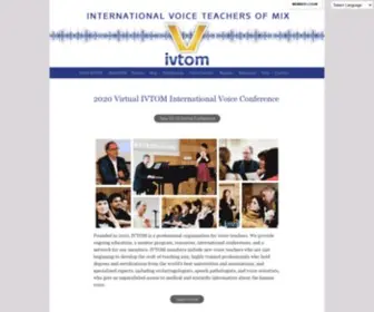 Ivtom.org(International Voice Teachers of Mix) Screenshot