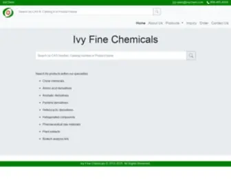 Ivychem.com(Ivy Fine Chemicals) Screenshot