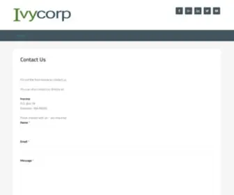 Ivycorp.net(Contact Us) Screenshot