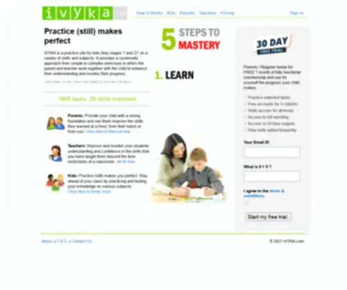Ivyka.com(Revision For Kids) Screenshot