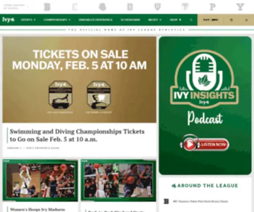 Ivyleaguesports.com(Ivy League) Screenshot