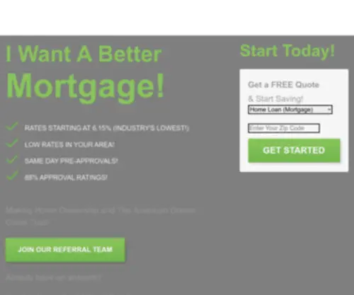 Iwantabettermortgage.com(Mortgage Loan) Screenshot