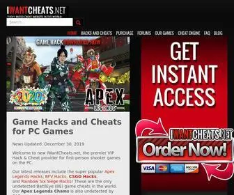 Iwantcheats.net(Hacks Cheats and Aimbots for PC Games IWantCheats) Screenshot