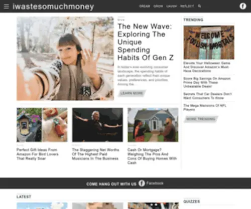 Iwastesomuchmoney.com(I Waste So Much Money) Screenshot