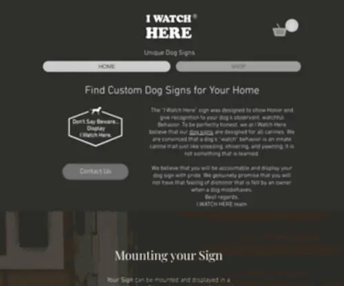 Iwatchhere.com(Custom Watch Dog Signs) Screenshot