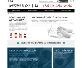 Iwebshop.hu(Webshop bérlés reszponzív webáruház bérbeadás) Screenshot