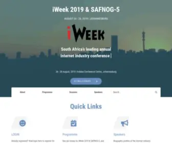 Iweek.org.za(IWeek 2019 & SAFNOG) Screenshot
