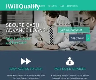 Iwillqualify.com(Cash Advance) Screenshot