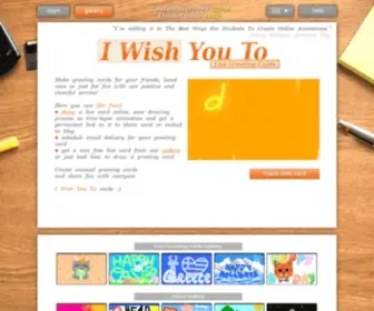 Iwishyouto.com(Draw Your Own Greeting Card and Save Drawing Process as Time) Screenshot