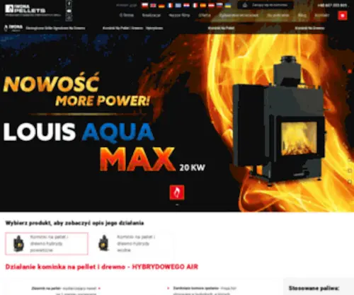 Iwonapellets.pl(Kominki na pellet) Screenshot