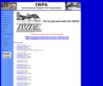 Iwpa.net(International Weight Pull Association) Screenshot