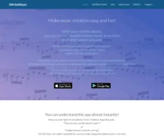 Iwritemusicapp.com(iWriteMusicApp) Screenshot