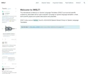 IWSLT.org(IWSLT) Screenshot