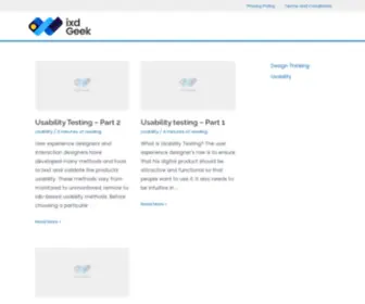 Ixdgeek.com(Interaction Design Geek) Screenshot