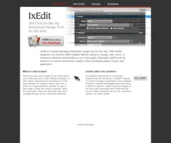 Ixedit.com(IxEdit is an interaction design tool for the web which enables DOM) Screenshot