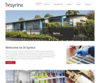 Ixsyrinx.com(Syrinx Pharmaceuticals) Screenshot