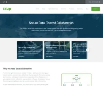 Ixup.com(Secure Data Management Solutions Home) Screenshot