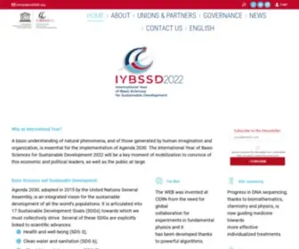 Iybssd2022.org(Scientists for the Planet) Screenshot