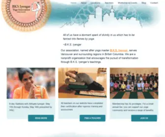 Iyengaryogavancouver.com(The Vancouver Iyengar Yoga association) Screenshot