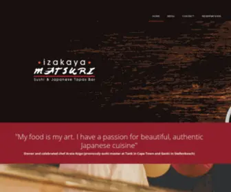 Izakayamatsuri.com(An izakaya) Screenshot