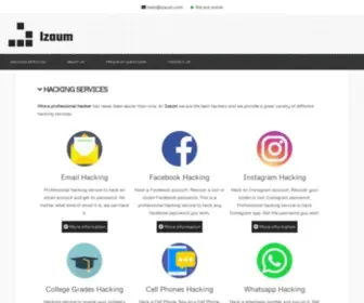 Izaum.com(Hacking Services) Screenshot