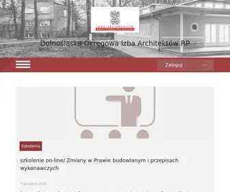 Izbaarchitektow.wroc.pl(Dolnośląska Izba Architektów) Screenshot