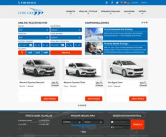 Izdecarrental.com.tr(İzde Car Rental) Screenshot