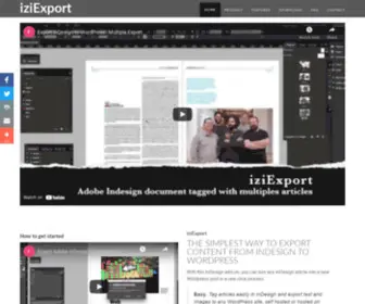 Iziexport.com(Export Adobe InDesign to WordPress) Screenshot