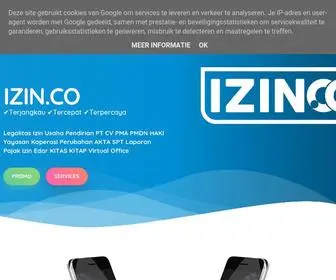 Izin.co(JASA IZIN USAHA PT CV FIRMA PMA KITAS HAKI YAYASAN KOPERASI AKTA PAJAK PERUSAHAAN BPOM MUI) Screenshot