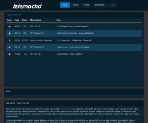 IzlemacHD.com(See related links to what you are looking for) Screenshot