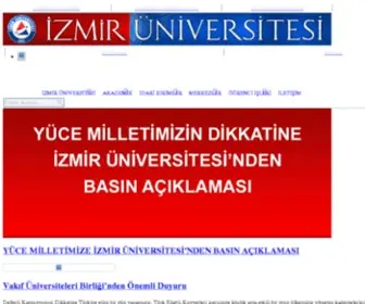 Izmir.edu.tr(Izmir Universitesi) Screenshot