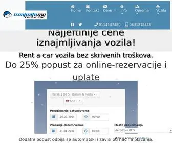 IznajMite.me(Rent a car Beograd iznajmljivanje vozila najjeftinije cene) Screenshot