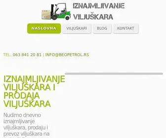 IznajMljivanje-Viljuskara.rs(Iznajmljivanje viljuškara) Screenshot