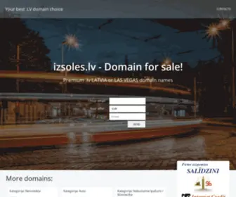 Izsoles.lv(Premium .lv LATVIA or LAS VEGAS domain names) Screenshot