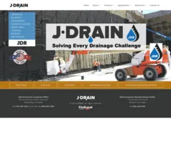 J-Drain.com(J-Drain Drainage for Industrial, Commercial, Residential) Screenshot