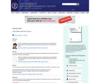 J-IPS.org(The Journal of Indian Prosthodontic Society (JIPS)) Screenshot