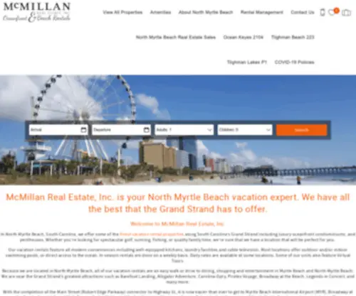 J-Mcmillanco.com(North Myrtle Beach Vacation Rentals) Screenshot