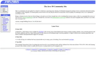 J3D.org(The Java 3D Graphics Community) Screenshot