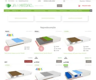 JA-A-Matrac.sk(Matrace pre ZDRAVÝ spánok za VÝHODNÉ ceny. Široký sortiment. Moderné materiály) Screenshot