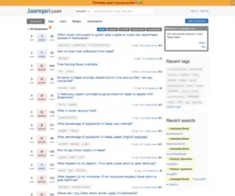 Jaanqari.com(Nepal's Knowledge Sharing Online Community Platform) Screenshot